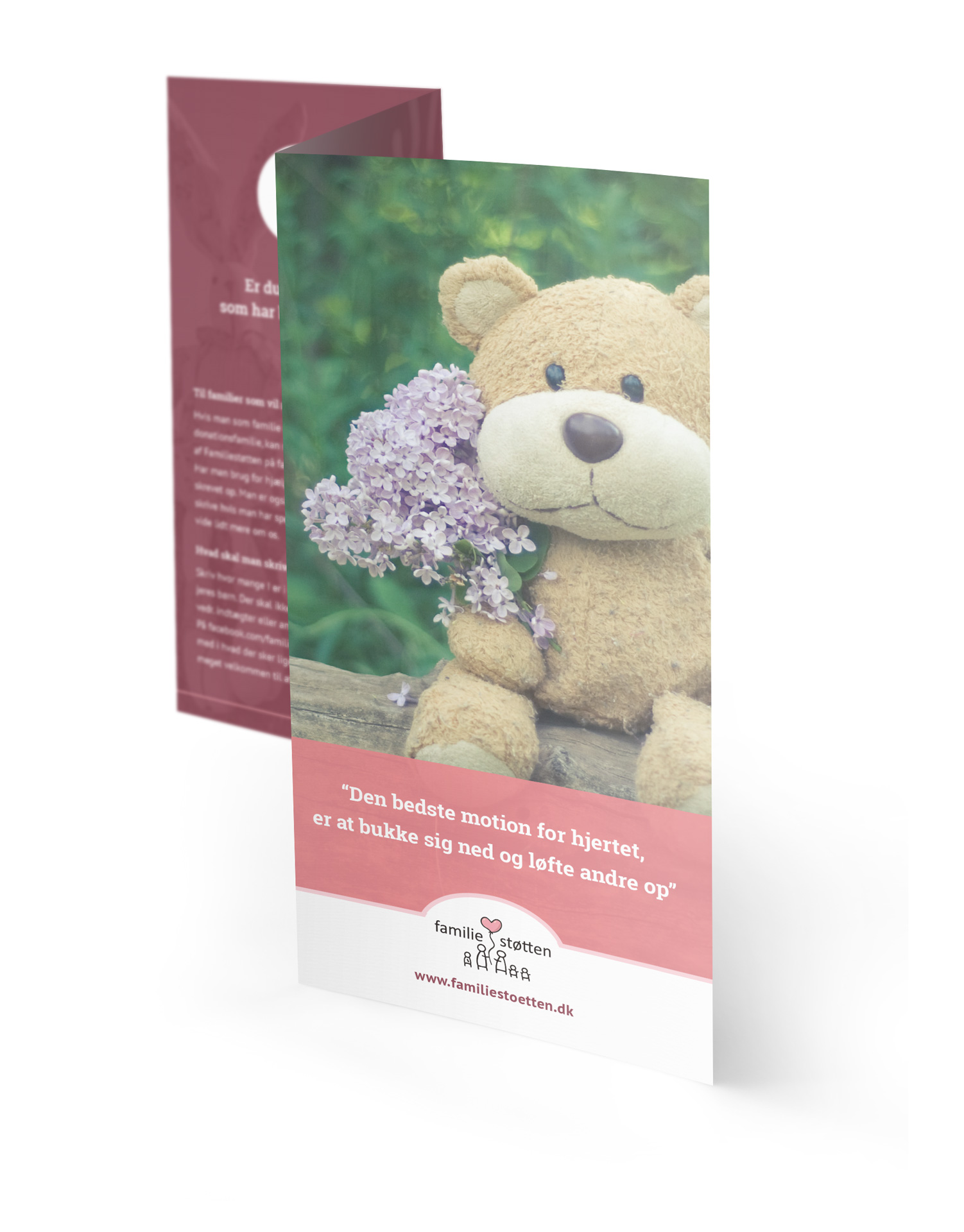 Case Familiestøtten trefoldsflyer