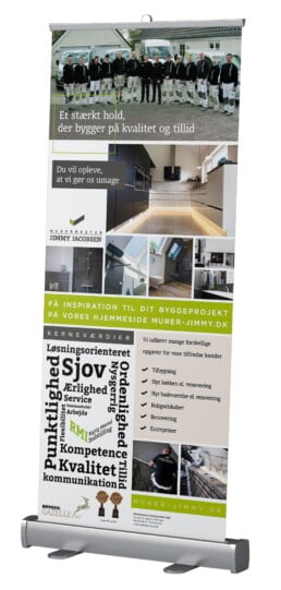 Murermester Jimmy Jacobsen Messemateriale Rollup